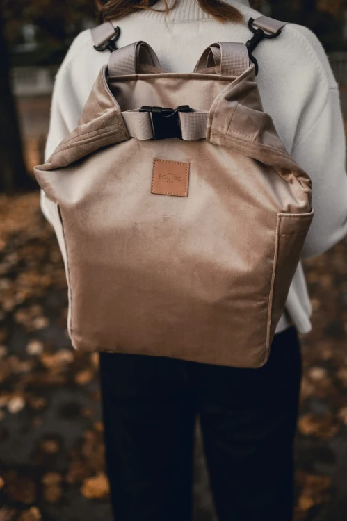 Torbo-plecak XL beige beż nude