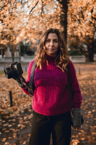 szelki reporterskie podwójne szare welurowe