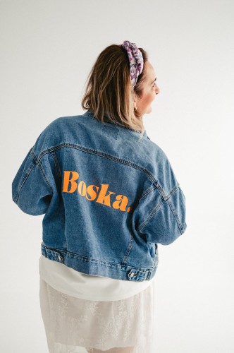 Kurtka jeansowa z haftem BOSKA unikatowa