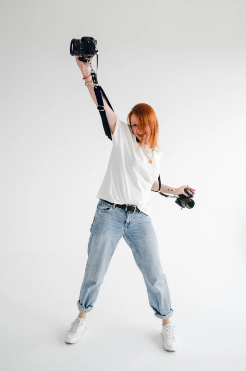 Szelki fotograficzne na 2 body Szelki reporterskie welurowe czarne