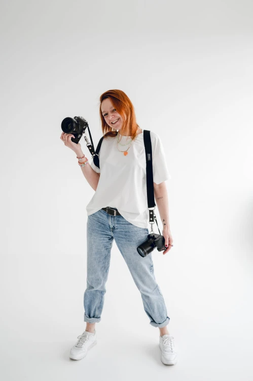 Szelki fotograficzne na 2 body Szelki reporterskie welurowe czarne