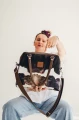 Torba fotograficzna kobieca KROWA Torba dla fotografki z wzorem krówki welur i ekoskóra wodoodporna