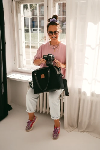 Torba fotograficzna Czarna welur i ekoskóra premium wodoodporna profesjonalna torba na sprzęt dla fotografki